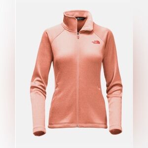 The North Face Agave Full Zip Jacket Zip Mock Neck Pink SZ S